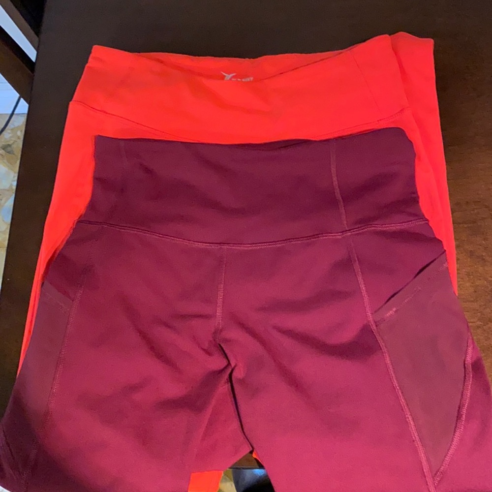 Two tights one full length the other calf length